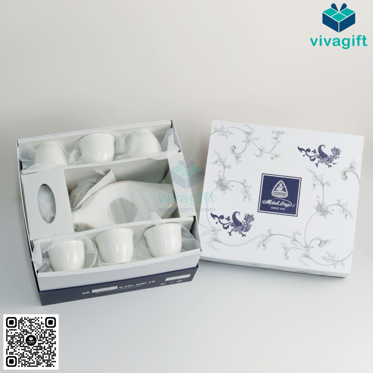 Bộ Ấm Trà Minh Long Cao 0.45 L – Anh Vũ – Chỉ Vàng 01459801403 12 bo am tra minh long 0 45 l anh vu chi vang 02