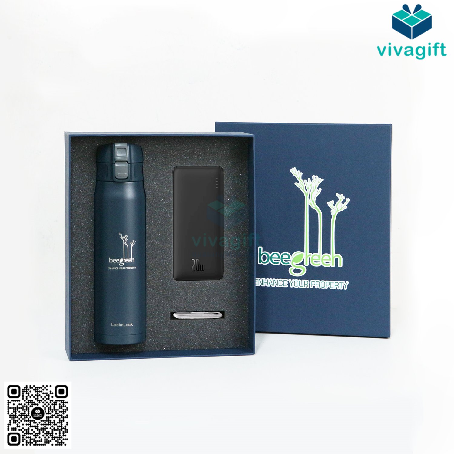 Set Quà Tặng Bình Giữ Nhiệt + Sạc Dự Phòng GS137 20 Set Quà Tặng Bình Giữ Nhiệt + Sạc Dự Phòng GS137 - Quatangviva.com