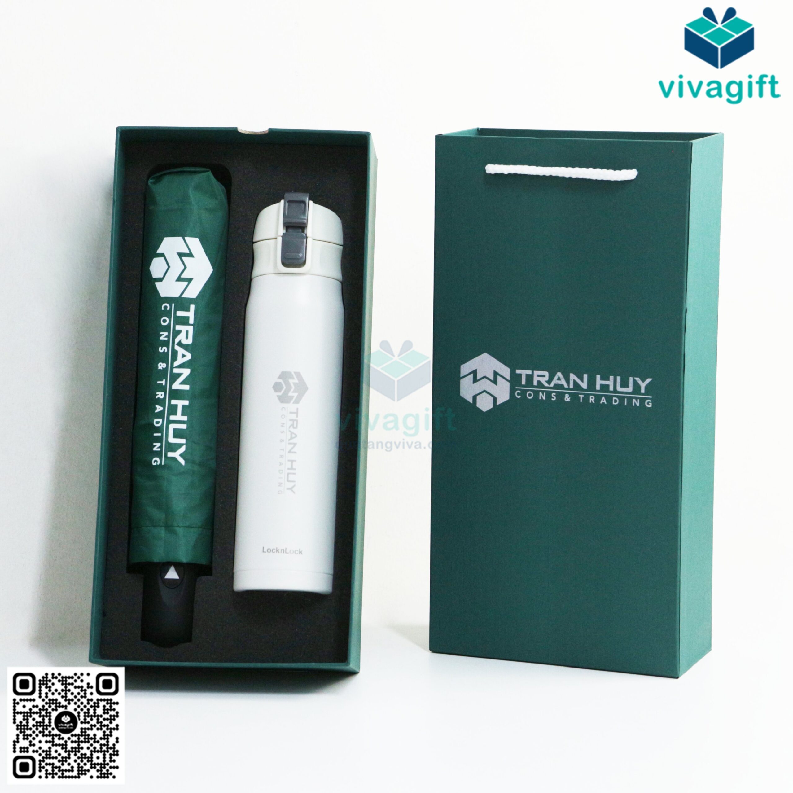 Set Quà Tặng Dù + Bình Giữ Nhiệt GS135 27 Set Quà Tặng Dù + Bình Giữ Nhiệt GS135 - Quatangviva.com