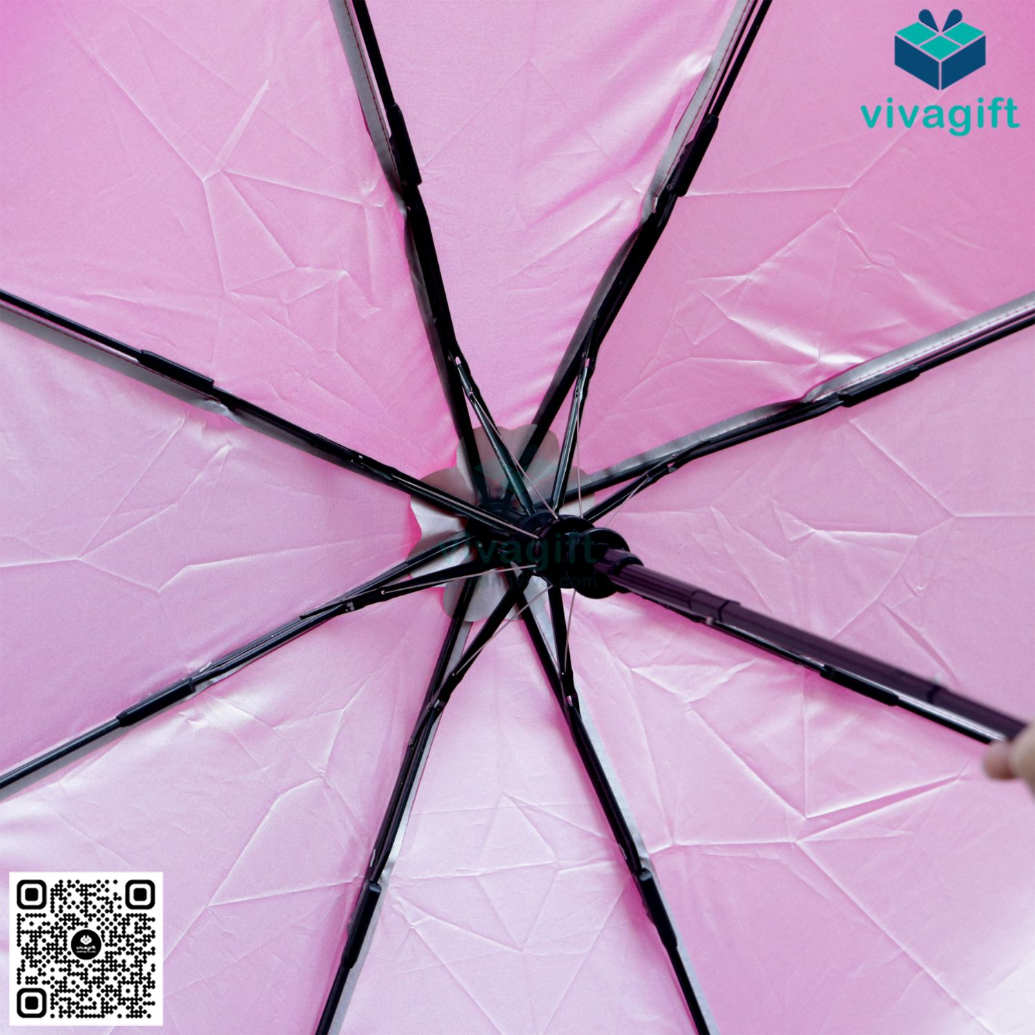 Ô Dù Cầm Tay Gấp 3 Tự Động 1 Chiều R=55cm 8 Kèo D011 37 o du cam tay gap 3 tu dong 1 chieu in logo qua tang d011 04