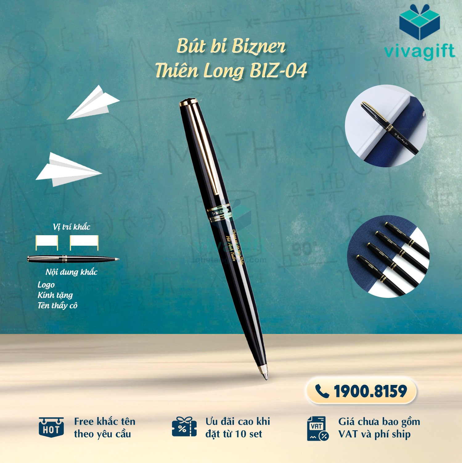 Set Quà Tặng 20/11 Bút Bizner BIZ-04 Cao Cấp Kèm Hộp Đựng 6 Set Quà Tặng 20/11 Bút Bizner BIZ-04 Cao Cấp Kèm Hộp Đựng - Quatangviva.com