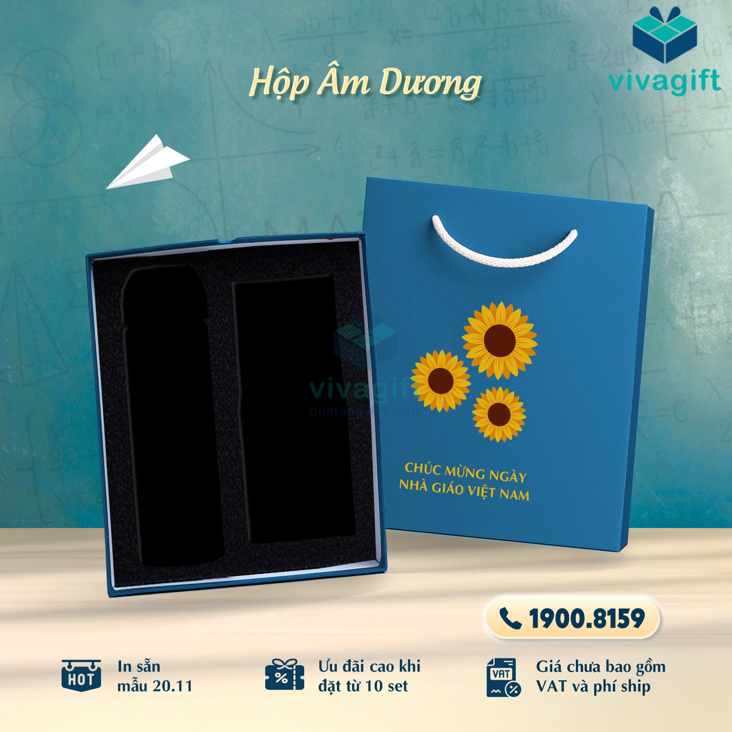 Set Quà Tặng 20/11 Bình Nước Thuỷ Tinh, Túi Trà SQT214 7 Set Quà Tặng 20/11 Bình Nước Thuỷ Tinh, Túi Trà SQT214 - Quatangviva.com