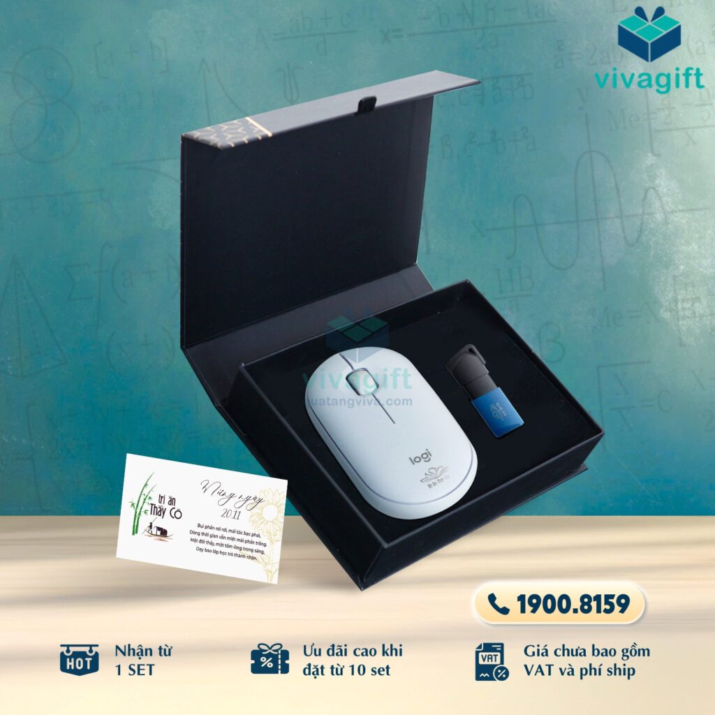 Set Quà Tặng 20/11 Chuột, USB SQT217 - Quatangviva.com