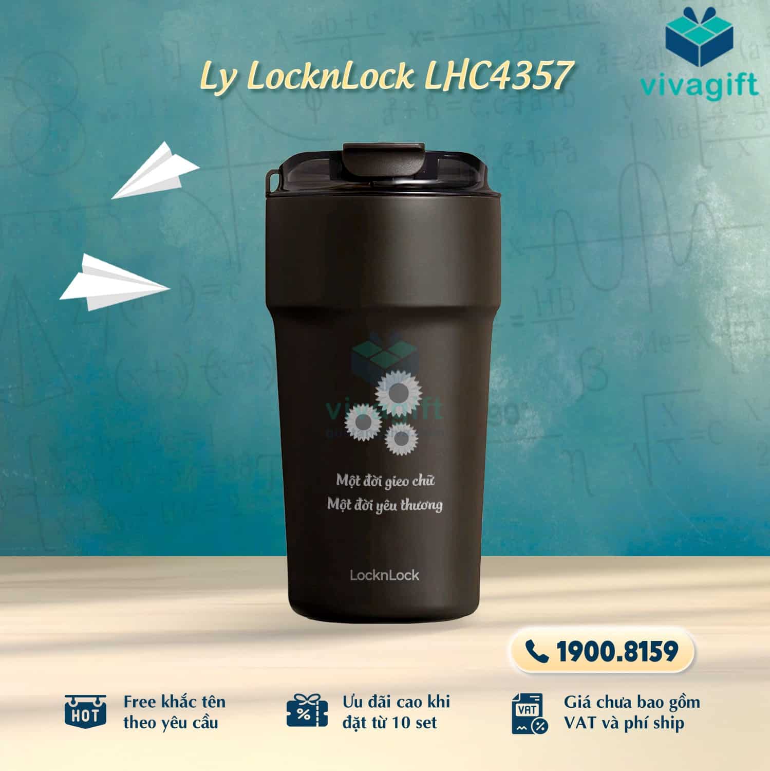 Set Quà Tặng 20/11 Ly Giữ Nhiệt, Bút Cao Cấp, Hộp Đựng SQT222 - Quatangviva.com