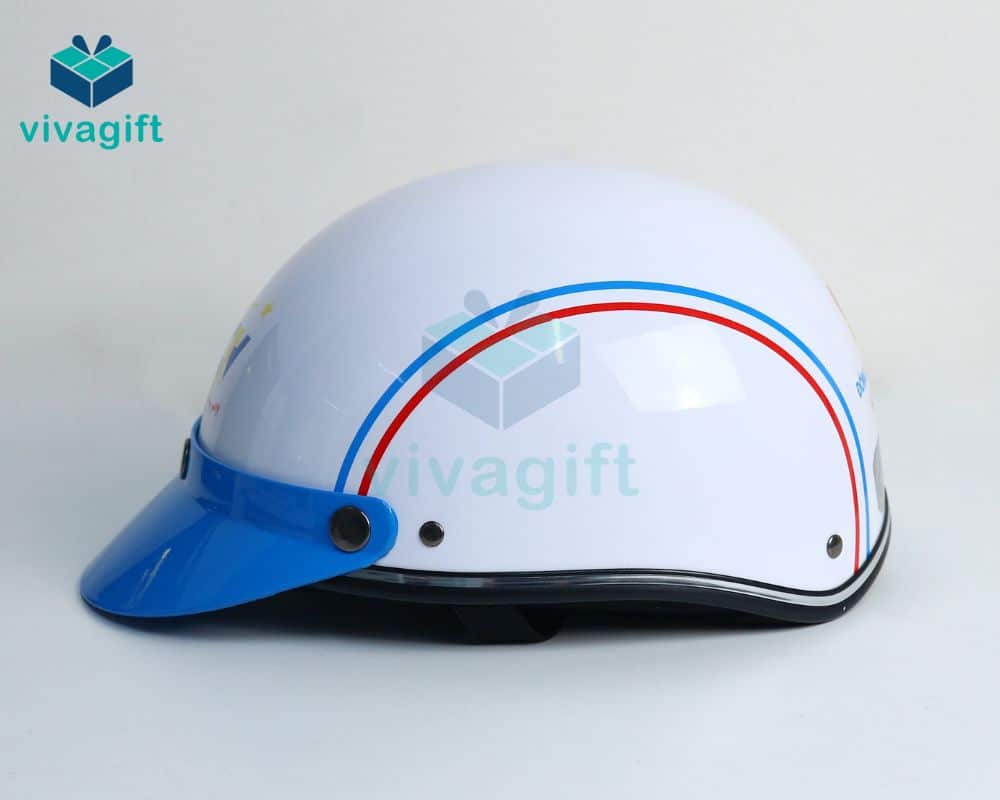 Nón bảo hiểm in logo làm quà tặng khách hàng