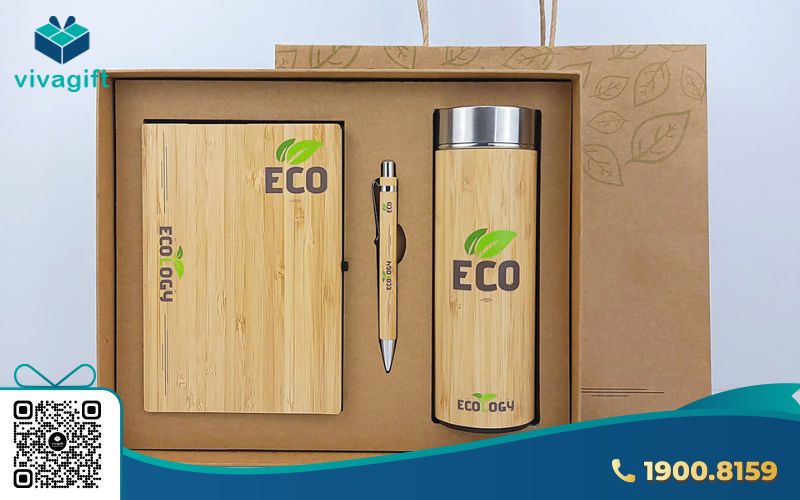 Set quà tặng từ chất liệu gỗ thân thiện với môi trường 