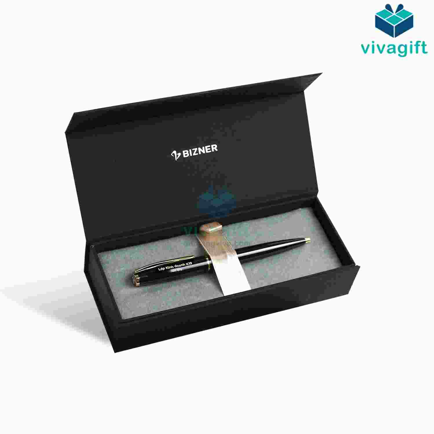 Set bút Bizner khắc tên thầy cô cùng hộp đựng cao cấp