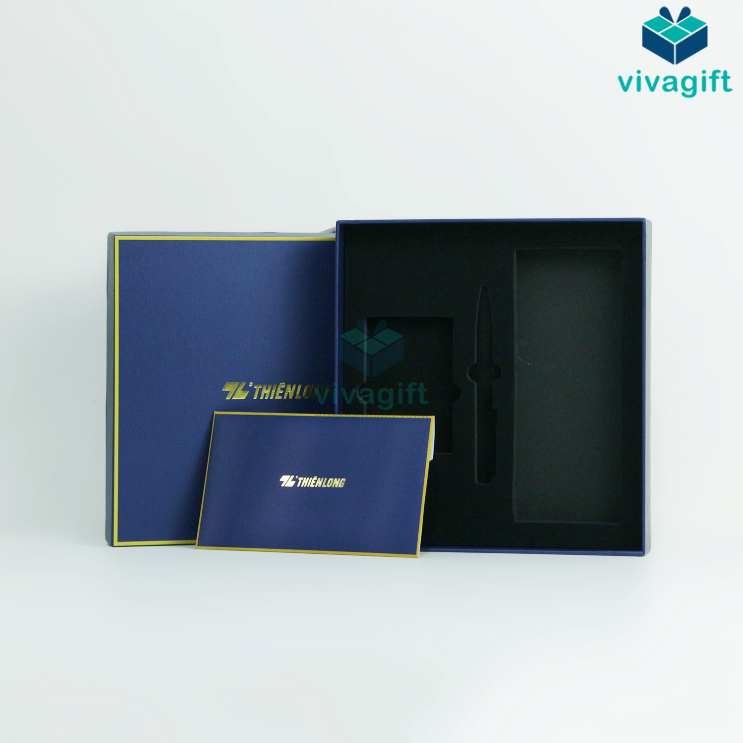 Set Bút Bizner Tặng Ví Đựng Namecard, Thiệp, Hộp Đựng Cao Cấp BIZNERVIP01 - Quatangviva.com