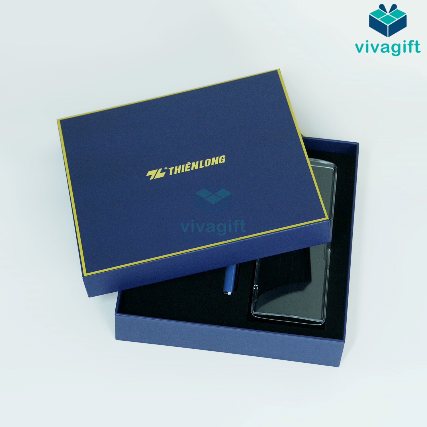 Set Bút Bizner Tặng Ví Đựng Namecard, Thiệp, Hộp Đựng Cao Cấp BIZNERVIP01 - Quatangviva.com