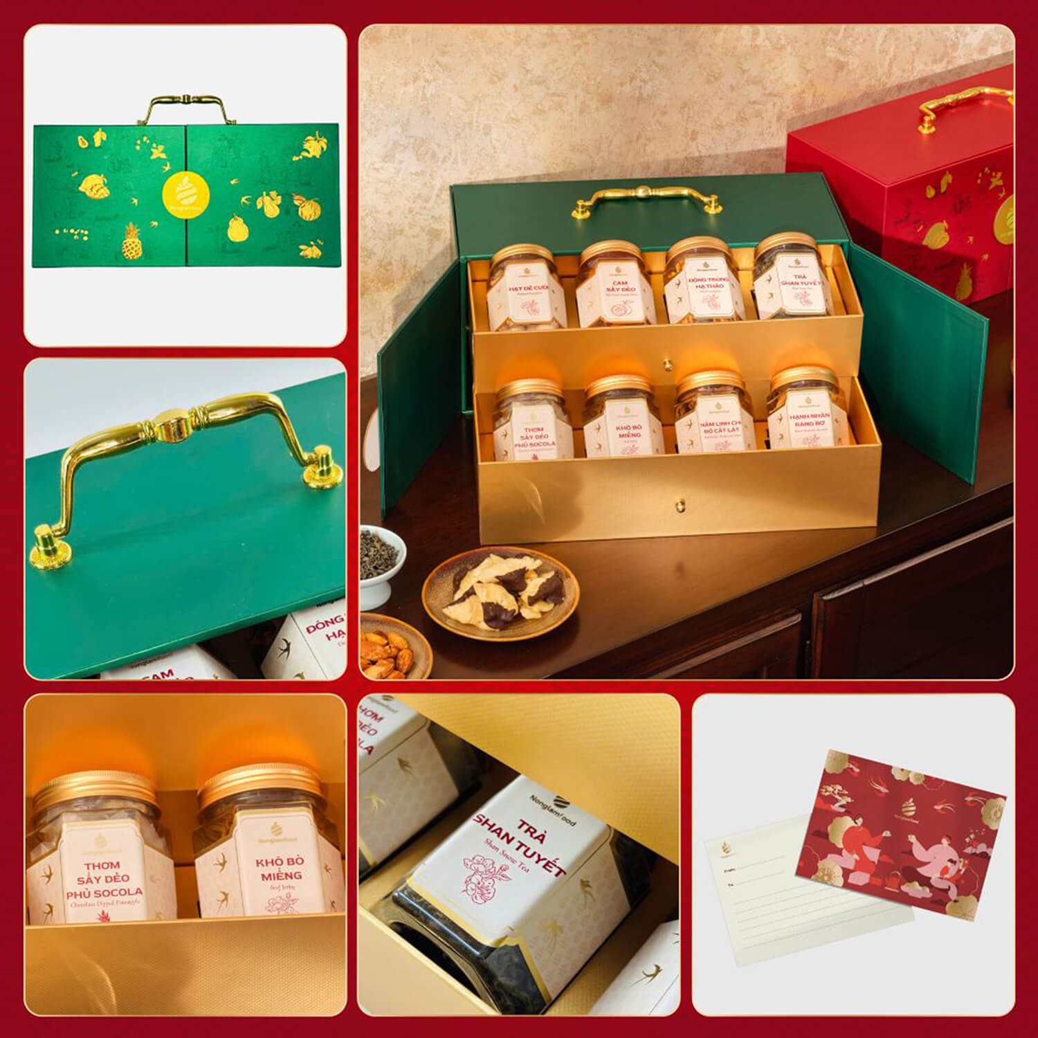 Bộ quà tặng Tết Khởi Sắc SQ13 6 Bộ quà tặng Tết Khởi Sắc SQ13 - Quatangviva.com
