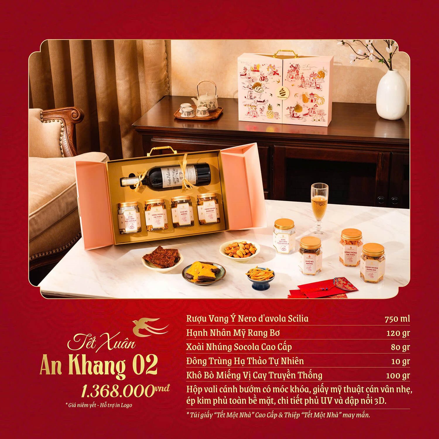 Bộ quà tặng Tết Xuân An Khang SQ02 3 Bộ quà tặng Tết Xuân An Khang SQ02- Quatangviva.com