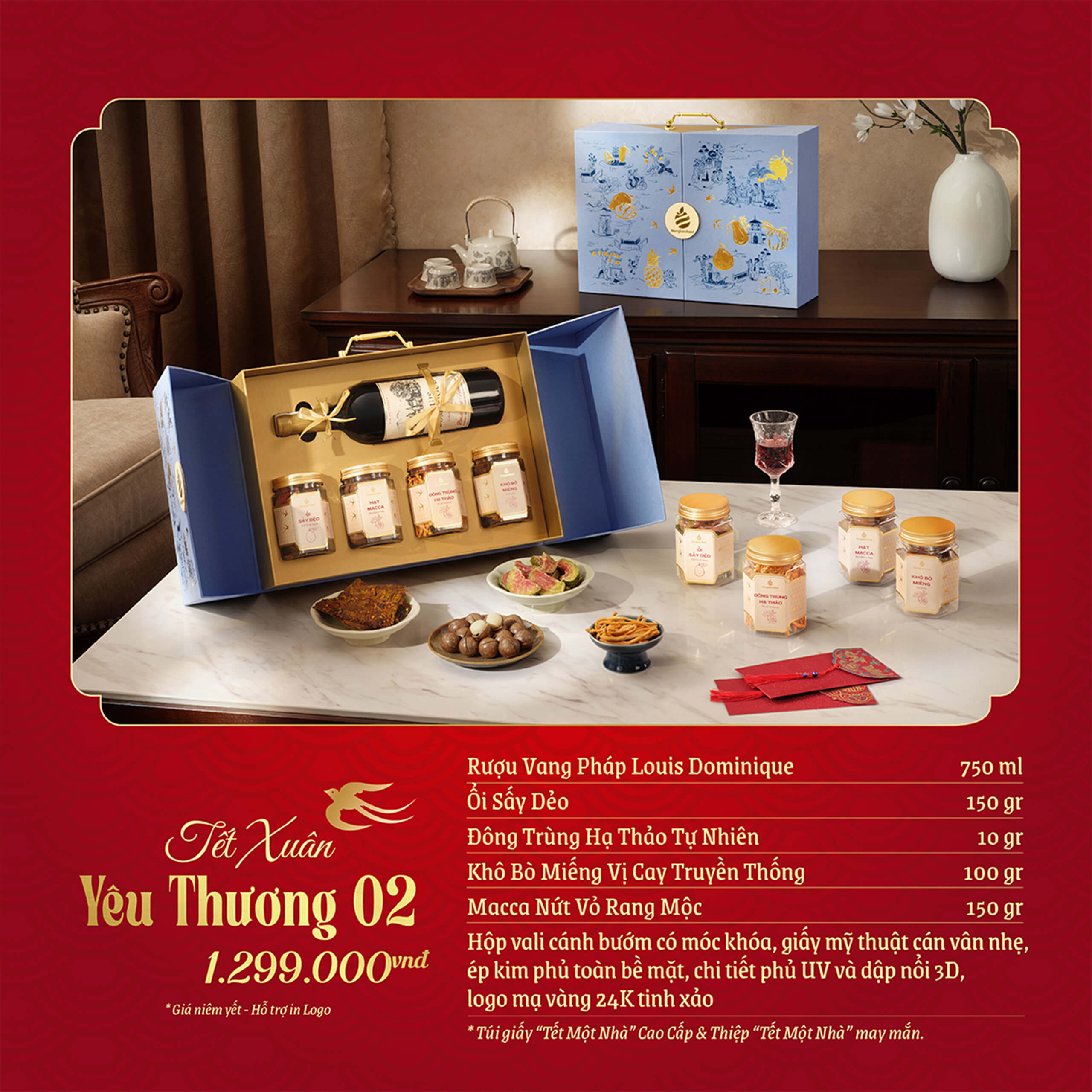 Bộ quà tặng Tết Xuân Yêu Thương SQ26 3 Bộ quà tặng Tết Xuân Yêu Thương SQ26 - Quatangviva.com