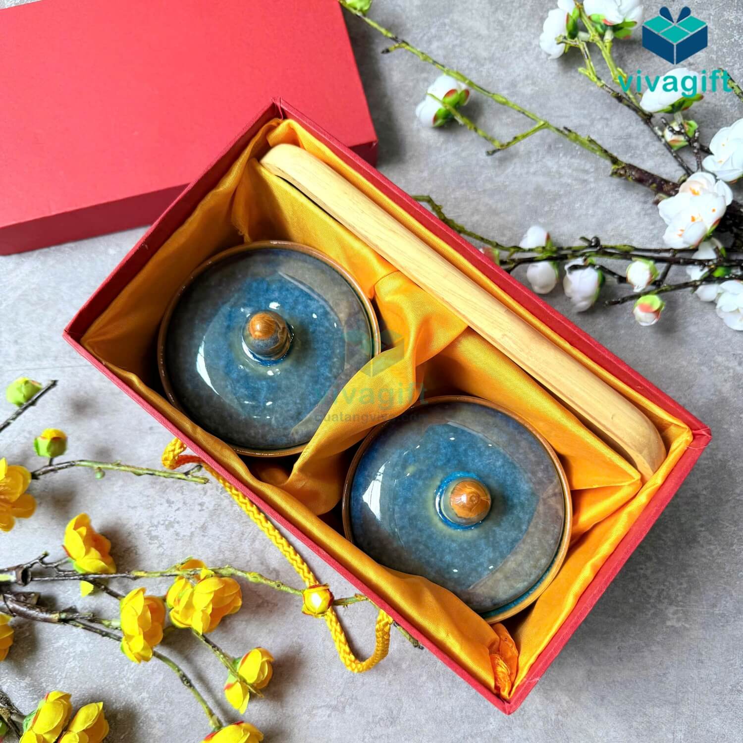 Khay mứt Tết gốm sứ Bát Tràng men hoả biến xanh đại dương KMS-01 9 Khay mứt Tết gốm sứ Bát Tràng men hoả biến xanh đại dương KMS-01 - Quatangviva.com