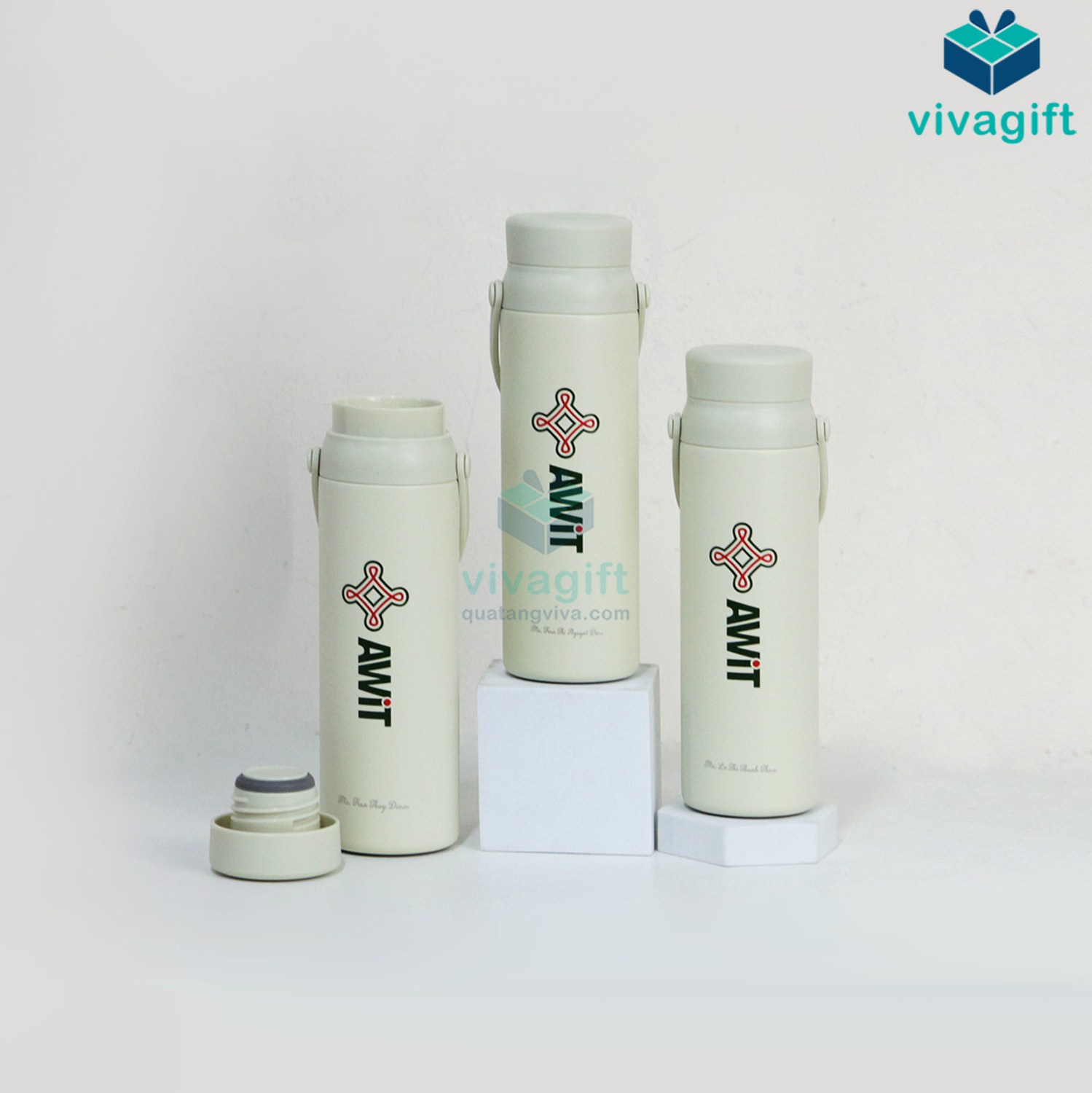 Set quà tặng bình giữ nhiệt Lock&Lock, sổ bìa còng, hộp cao cấp GS208 7 Bình giữ nhiệt Lock&Lock LHC4246 in logo AWIT - Quatangviva.com