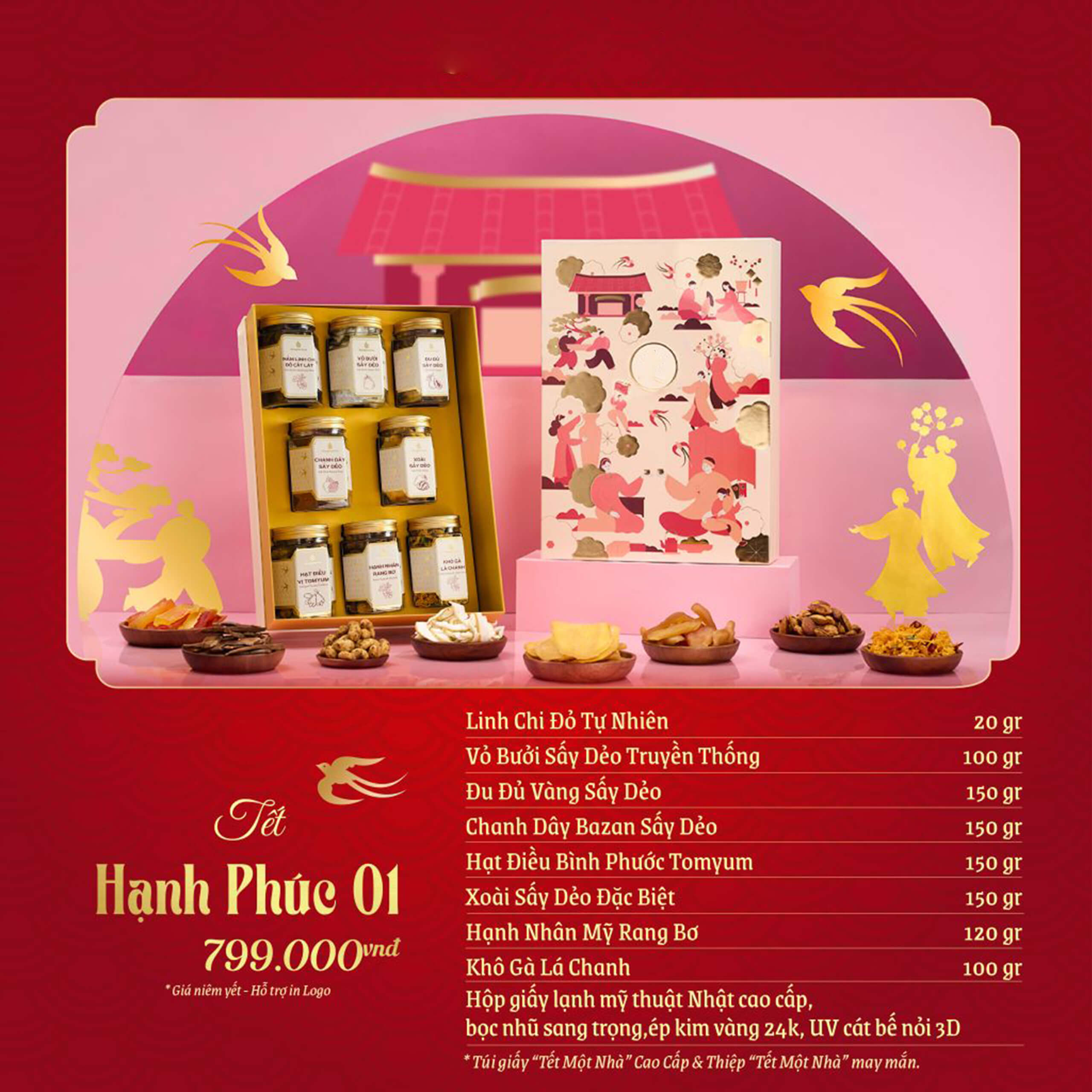 Set quà tặng Tết Hạnh Phúc SQ25 3 Set quà tặng Tết Hạnh Phúc SQ25 - Quatangviva.com