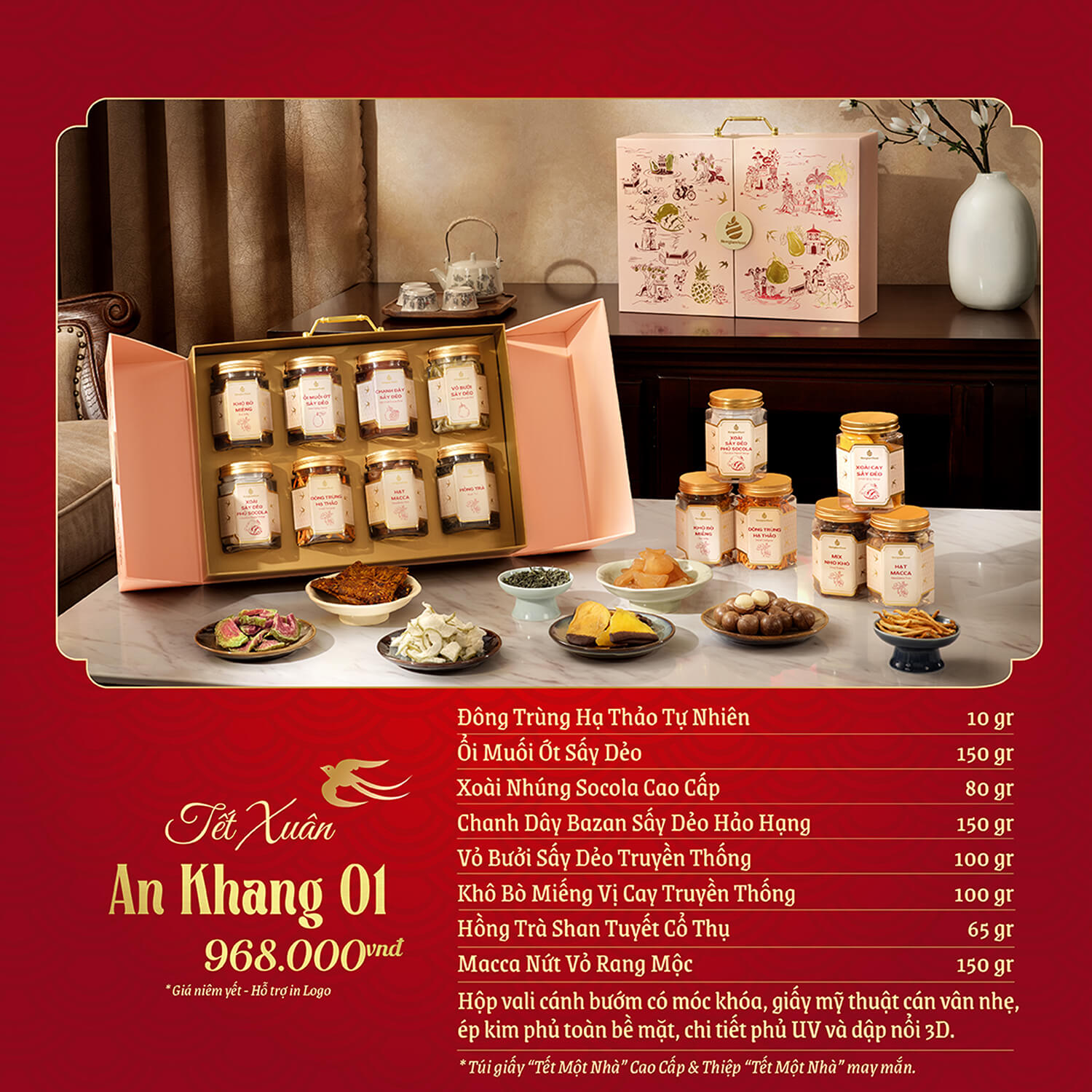 Set quà Tết Xuân An Khang SQ01 3 Set quà Tết Xuân An Khang SQ01 - Quatangviva.com