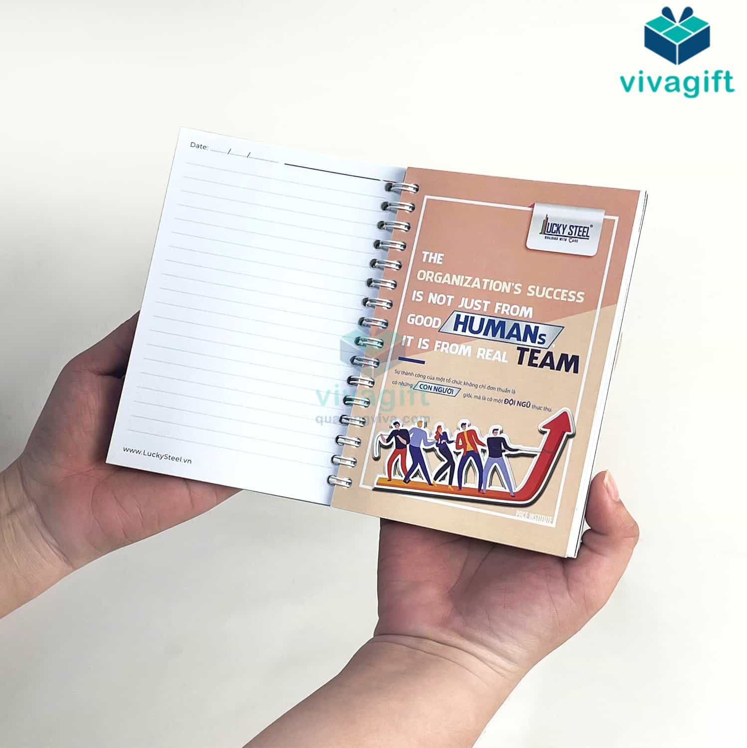 Sổ tay lò xo bìa C300 size A6 SLXC300-3 12 Sổ tay lò xo bìa C300 size A6 SLXC300-3 - Quatangviva.com