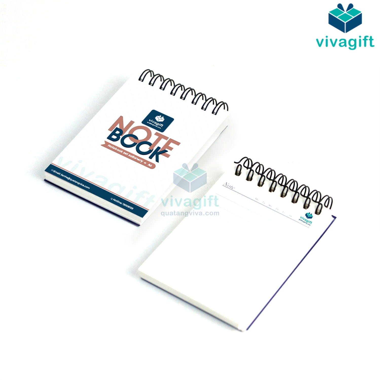 Sổ tay lò xo bìa C300 size A6 SLXC300-2 - Quatangviva.com Sổ tay lò xo bìa C300 size A6 SLXC300-2 - Quatangviva.com