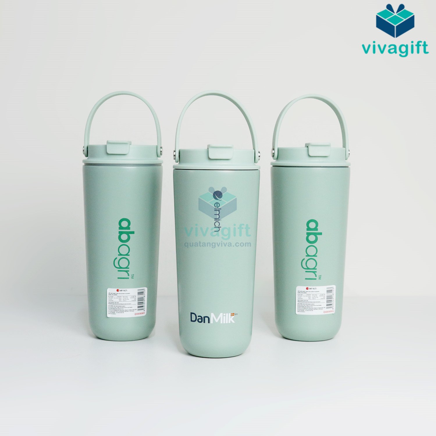 Bình giữ nhiệt Elmcih in logo công ty Abagri