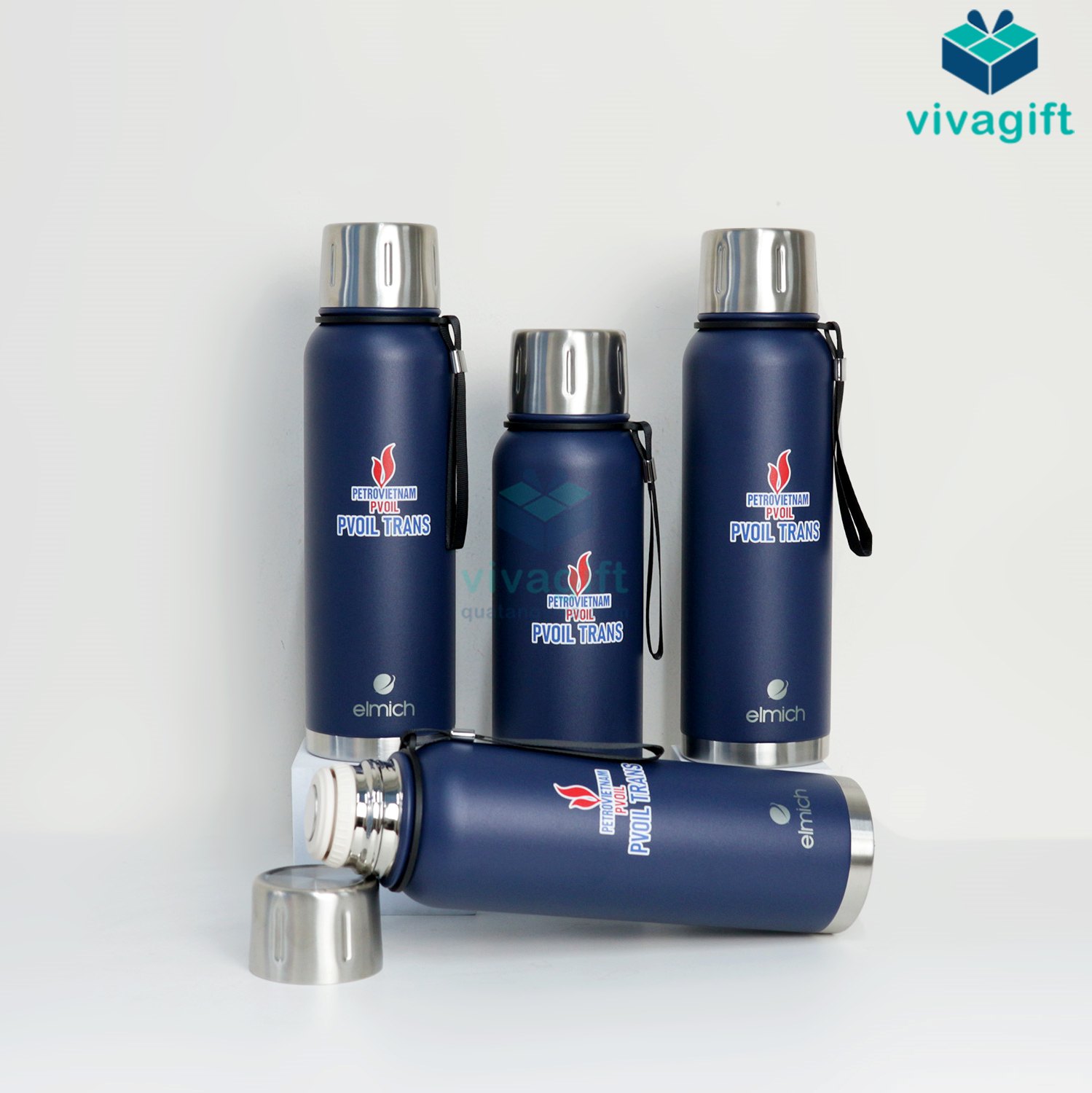 Bình nước giữ nhiệt Elmich in logo Petrovietnam