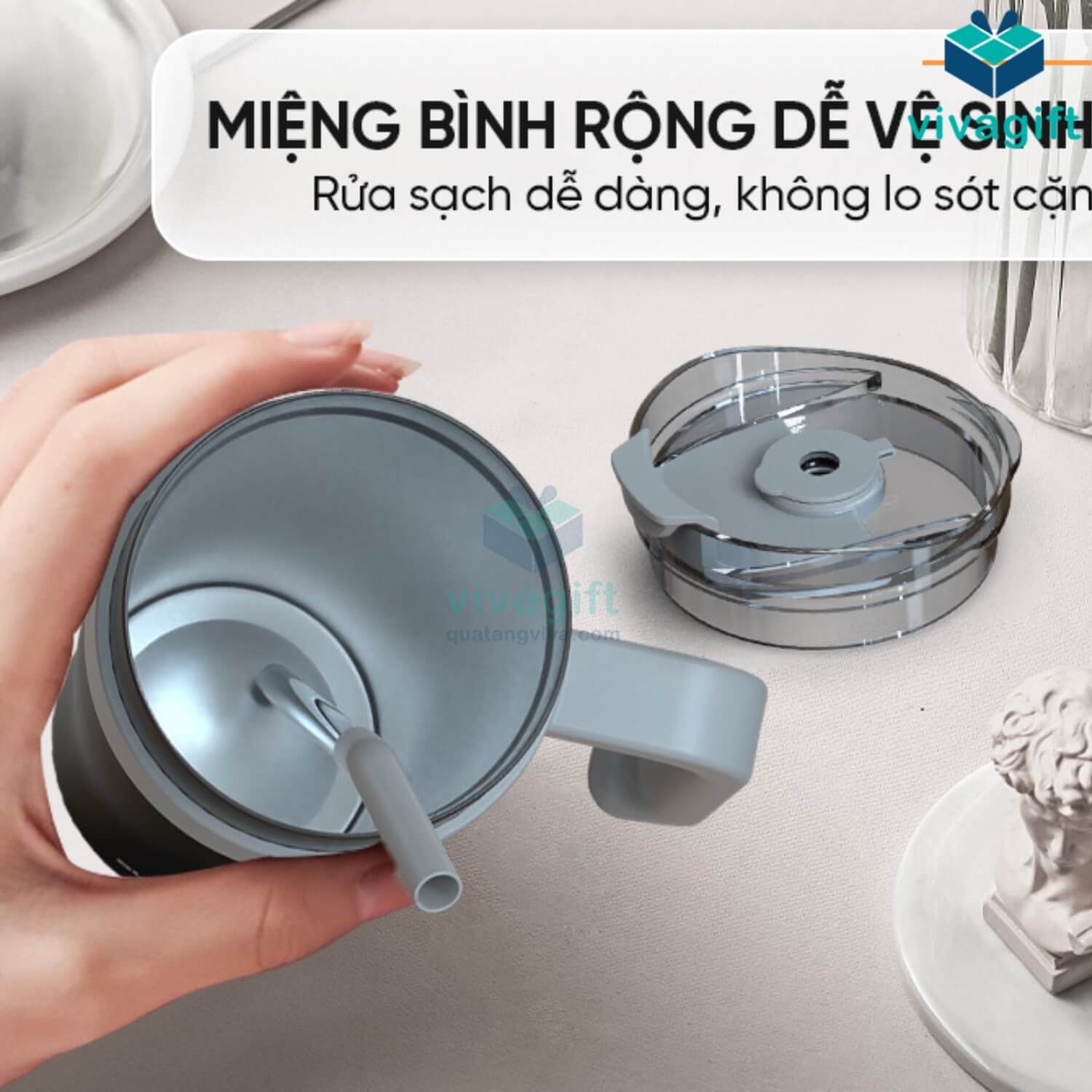 Bình giữ nhiệt Stay Hydrate 1200ml Sunhouse KS-TU1200S 18 binh giu nhiet sunhouse ks tu1200s 01