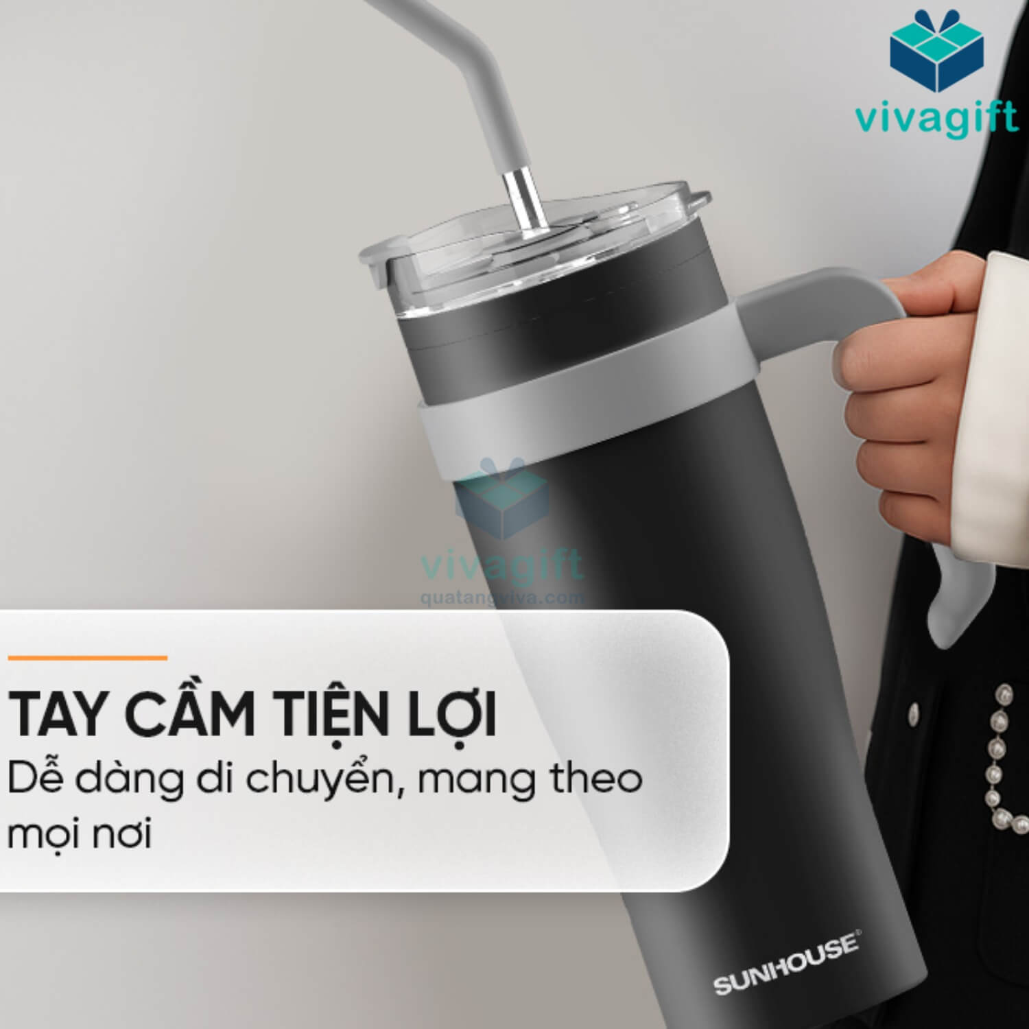 Bình giữ nhiệt Stay Hydrate 1200ml Sunhouse KS-TU1200S 17 binh giu nhiet sunhouse ks tu1200s 03