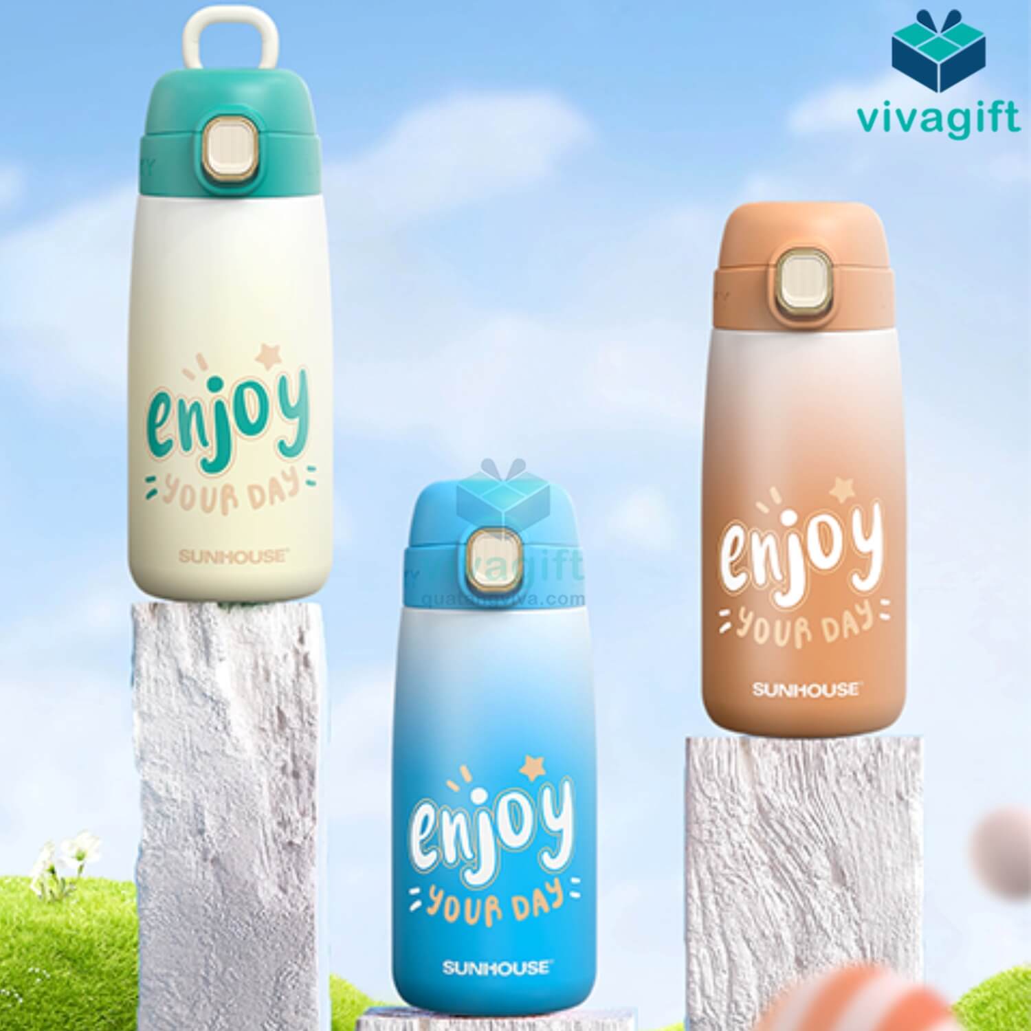 Bình giữ nhiệt trẻ em GripPal 420ml Sunhouse KS-TU420G 26 binh giu nhiet sunhouse ks tu420g 05