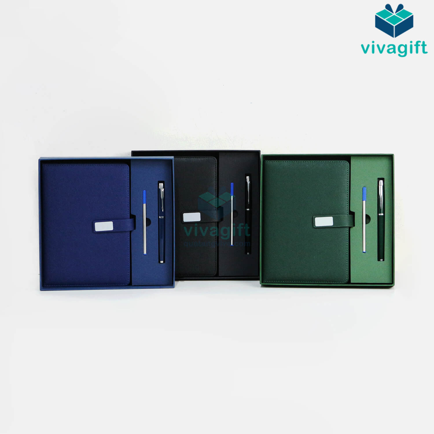 Set quà tặng sổ tay, bút kèm ngòi, hộp GS212 20 Set quà tặng sổ tay, bút kèm ngòi, hộp GS212 - Quatangviva.com