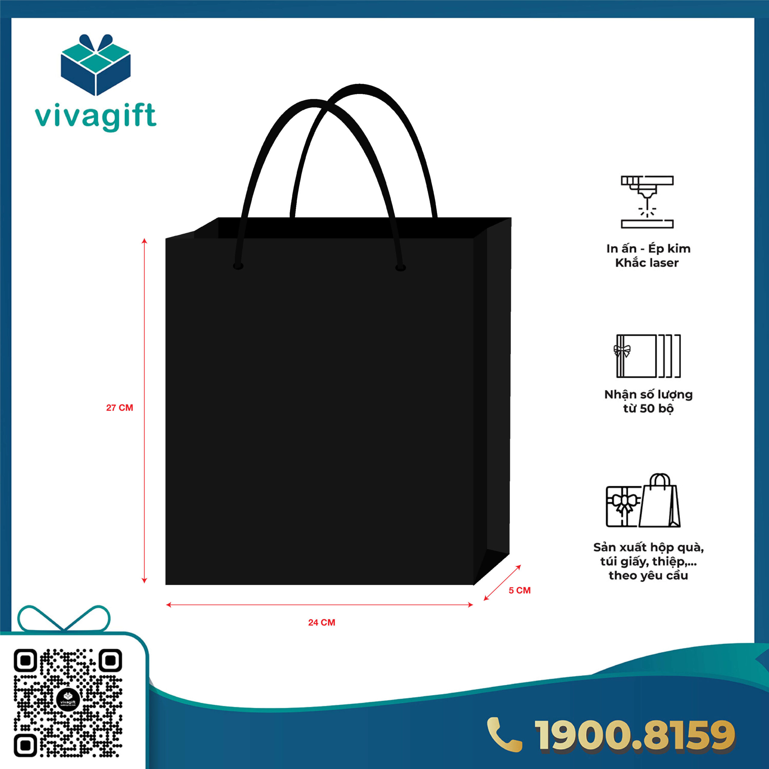 Set quà tặng sổ tay, bút kèm ngòi, hộp GS212 28 Kích thước túi giấy đựng giftset GS212