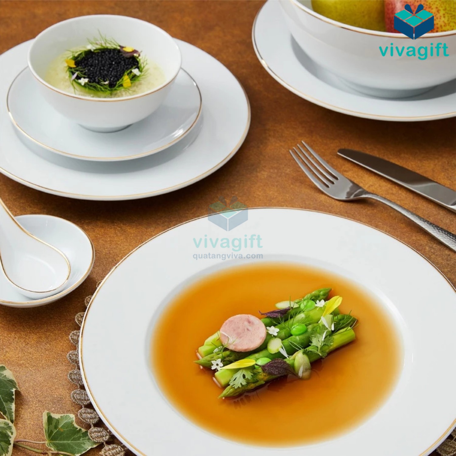 Bộ chén dĩa gốm sứ Minh Long 9 sản phẩm - Jasmine - Chỉ Vàng A001_09014 5 Bộ chén dĩa gốm sứ Minh Long 9 sản phẩm - Jasmine - Chỉ Vàng A001_09014 - Quatangviva.com