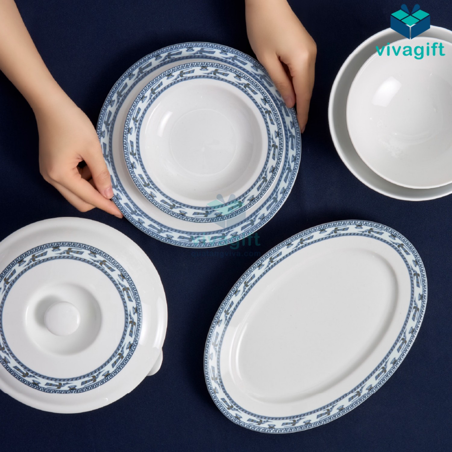 Bộ đồ ăn Minh Long 09 sản phẩm - Jasmine - Chim Lạc A001_09385 7 Bộ đồ ăn Minh Long 09 sản phẩm - Jasmine - Chim Lạc A001_09385 - Quatangviva.com