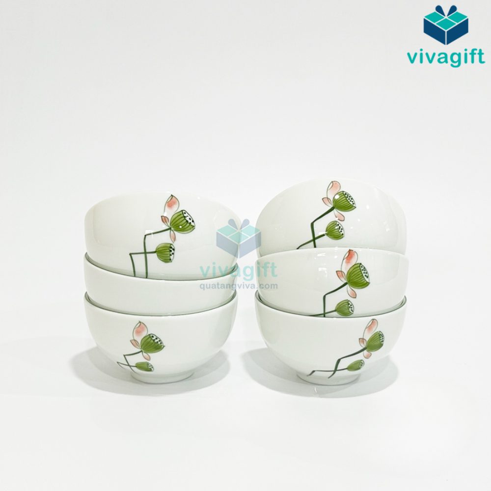Bộ đồ ăn Sen nụ Bát Tràng BAB-105 7 bo do an sen nu bat trang bab 105 02