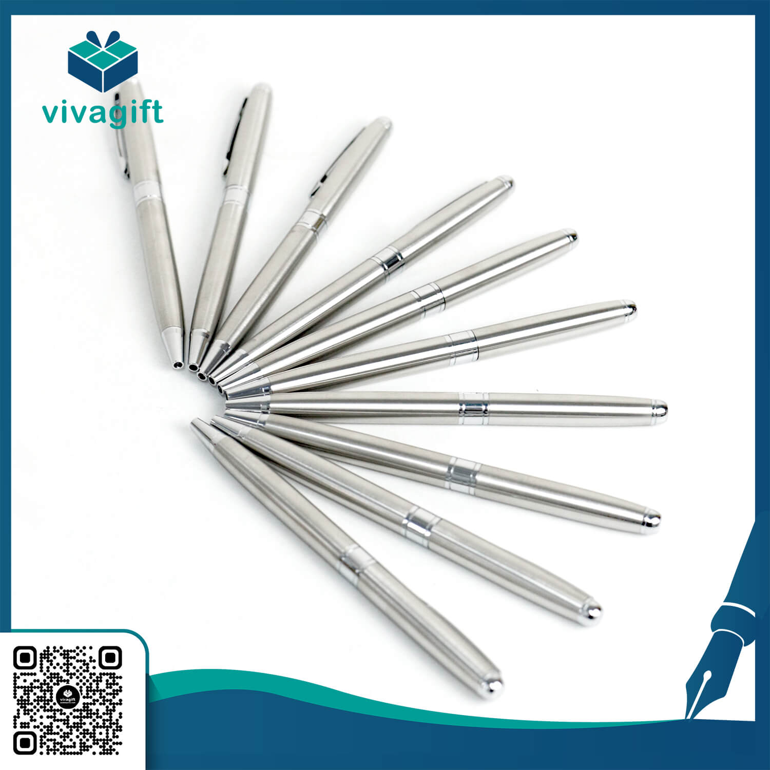 Bút bi xoay kim loại V060 - Quatangviva.com Bút bi xoay kim loại V060 - Quatangviva.com