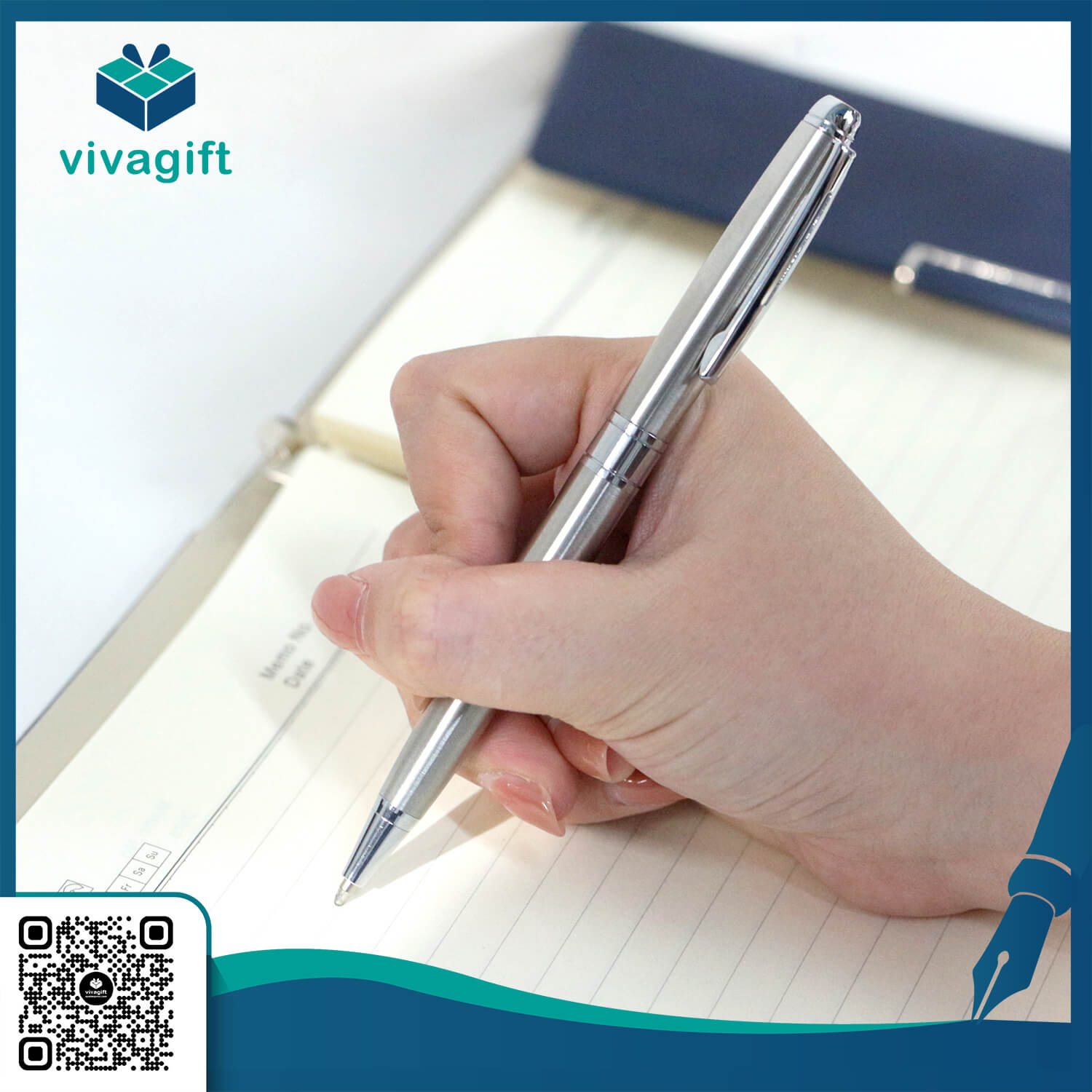 Bút bi xoay kim loại V060 - Quatangviva.com Bút bi xoay kim loại V060 - Quatangviva.com