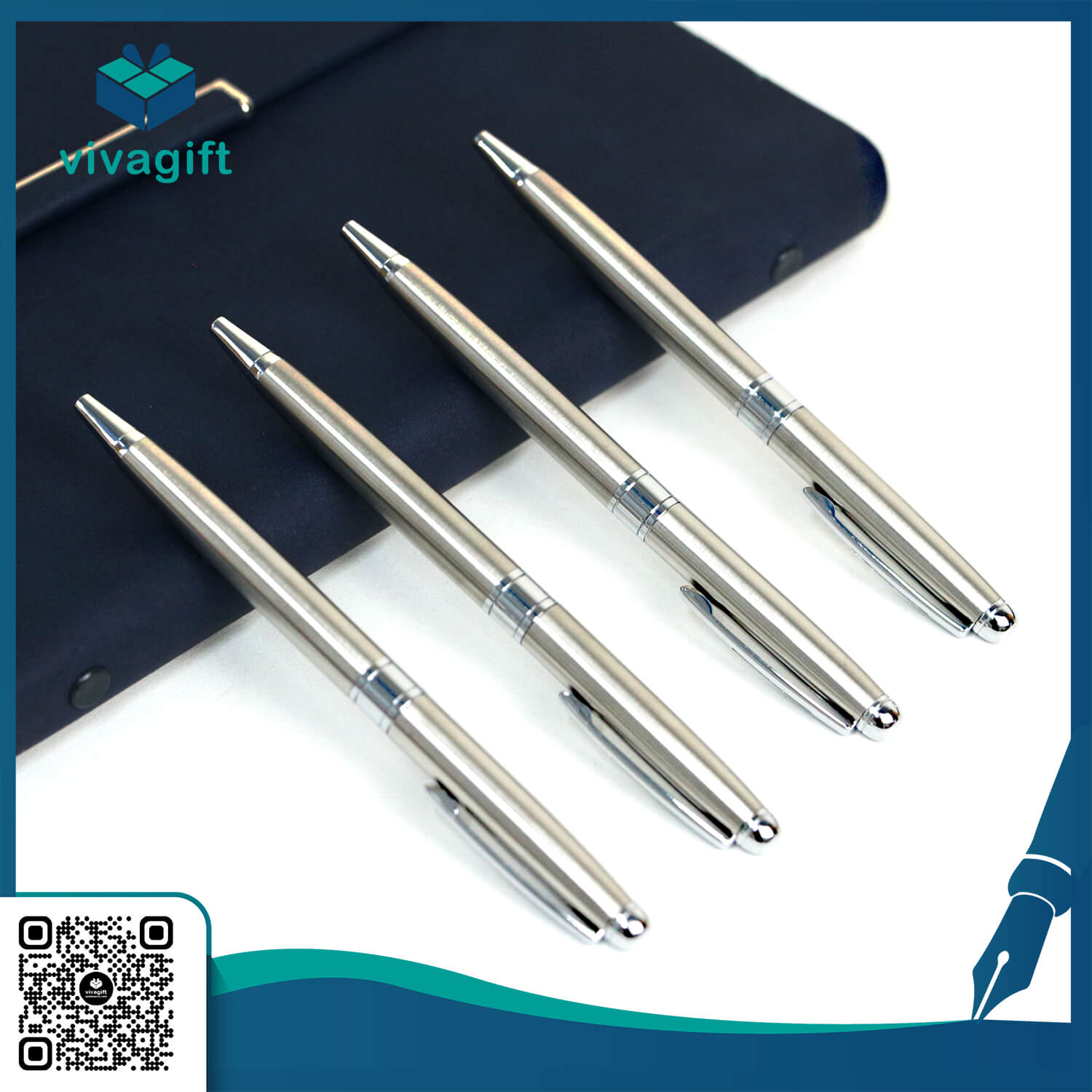 Bút bi xoay kim loại V060 - Quatangviva.com Bút bi xoay kim loại V060 - Quatangviva.com