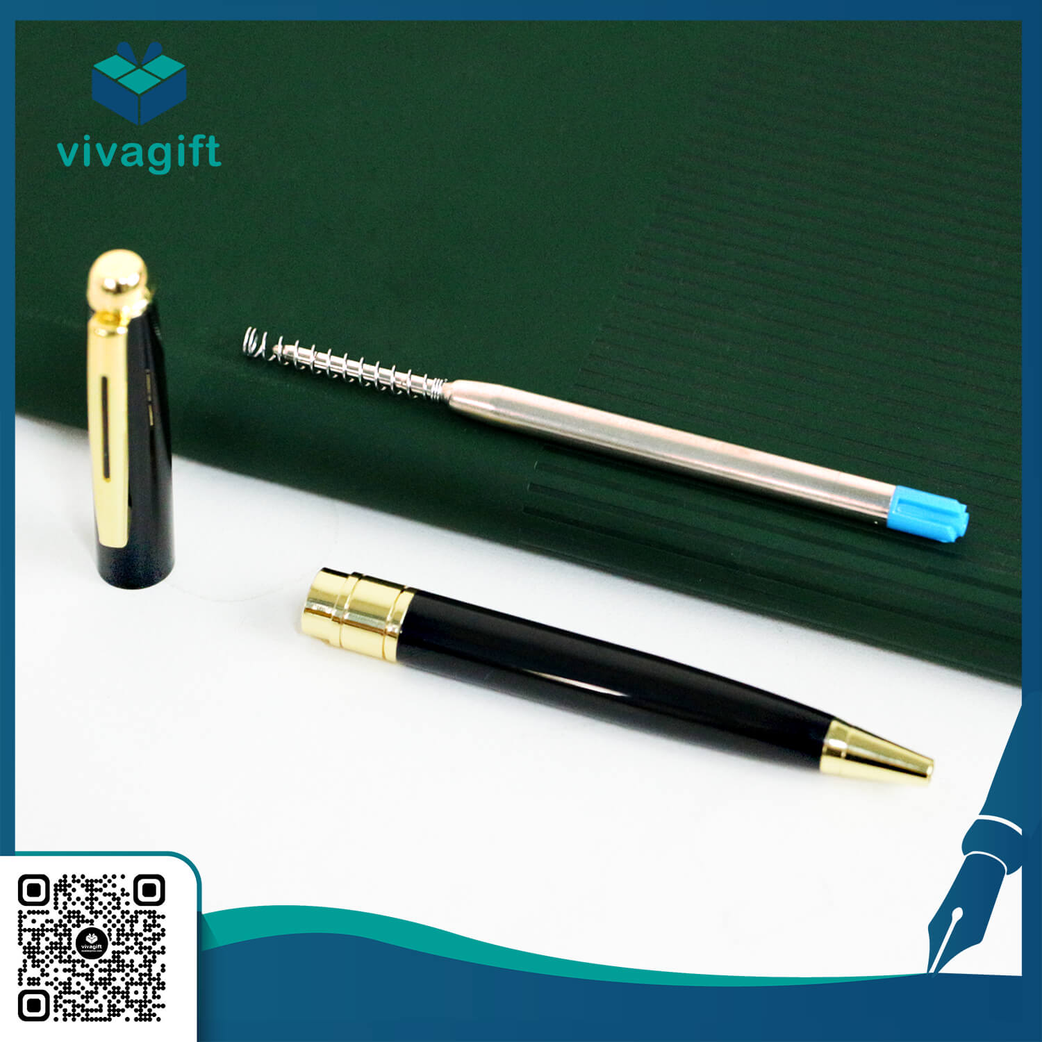Bút bi xoay kim loại V060 - Quatangviva.com Bút bi xoay kim loại V060 - Quatangviva.com
