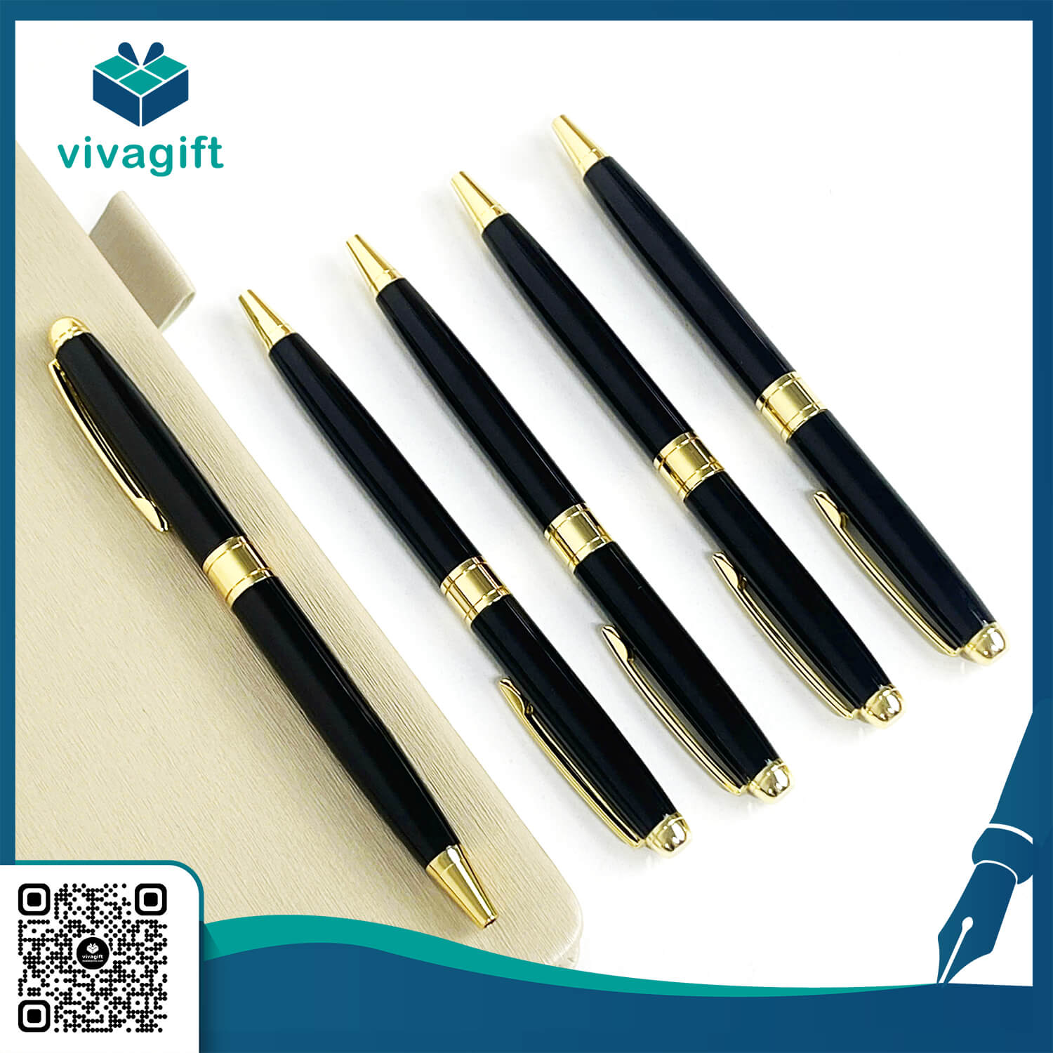 Bút bi xoay kim loại V060 - Quatangviva.com Bút bi xoay kim loại V060 - Quatangviva.com
