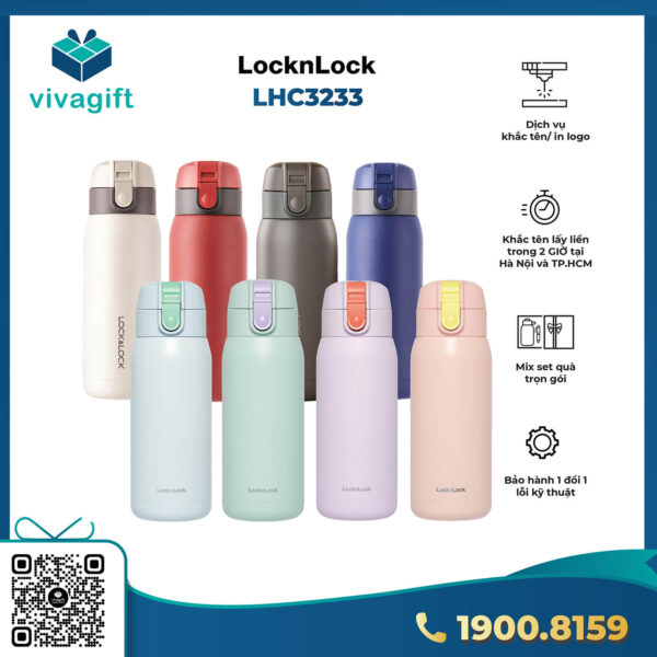 Bình Giữ Nhiệt Lock&Lock Có Dây Treo 370ml LHC3233 Chubby Tumbler 1