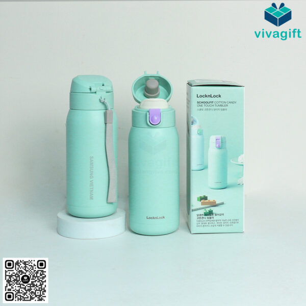 Bình Giữ Nhiệt Lock&Lock Có Dây Treo 370ml LHC3233 Chubby Tumbler - Hình ảnh 5