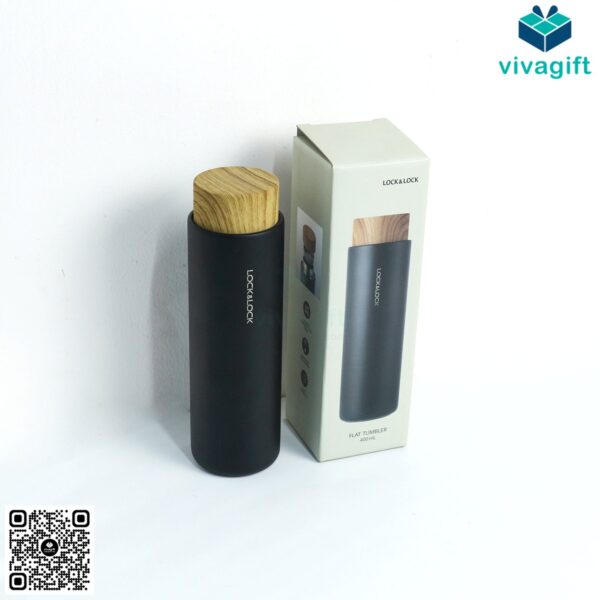 Bình Giữ Nhiệt Lock&Lock Nắp Gỗ Flat 400ml LHC4227 - Hình ảnh 5