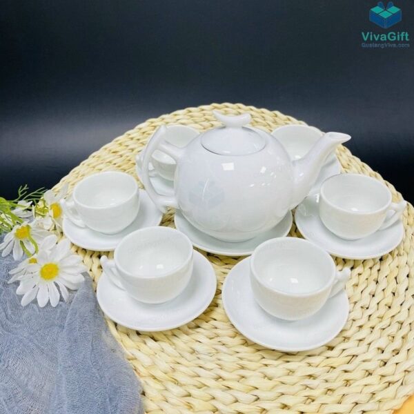 Bộ Ấm Chén Quà Tặng In Logo - Bộ Bưởi Cành A010 1