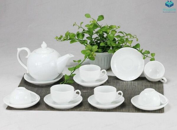 Quà Tặng Ấm Chén Bát Tràng In Logo - Bộ Bưởi 650ml A011 4