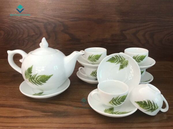 Quà Tặng Ấm Chén Bát Tràng- Bộ Bưởi 650ml A011 - Hình ảnh 12