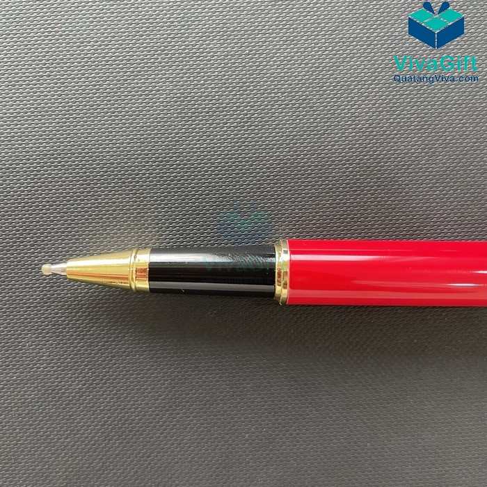 Bút Kim Loại Đậy Nắp V010 Màu Đỏ 8
