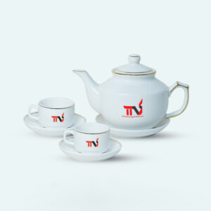 Bộ Ấm Chén Bát Tràng Vuông HongKong A014 600ml
