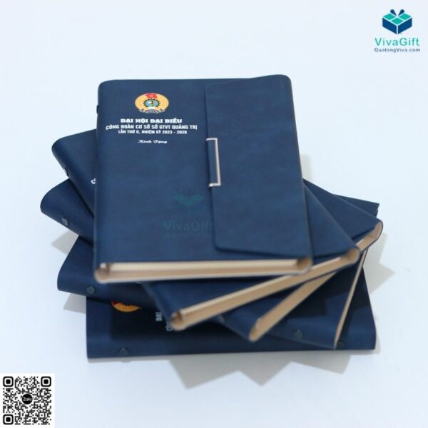 Sổ Tay Bìa Còng Gập 3 B019 Khắc Logo Theo Yêu Cầu