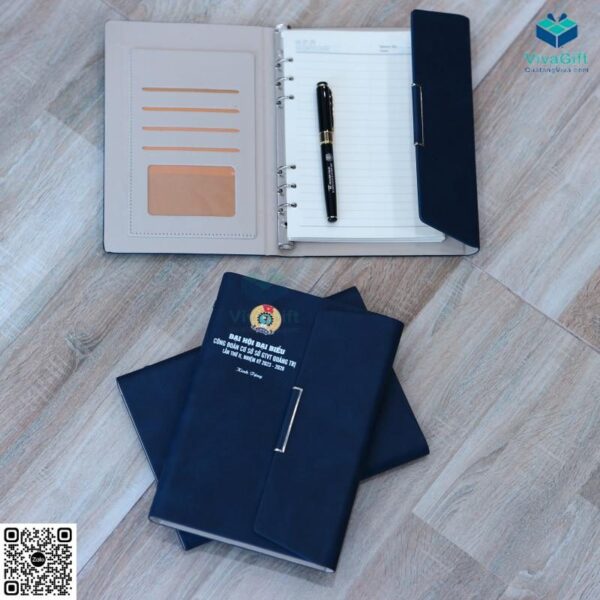 Sổ Tay Bìa Còng Gập 3 B019 Khắc Logo Theo Yêu Cầu 7