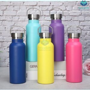 Bình Giữ Nhiệt Có Quai Xách 500ml Q128 khắc làm quà tặng