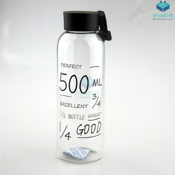 Bình nước nhựa 500ml có quai Q011 in logo công ty