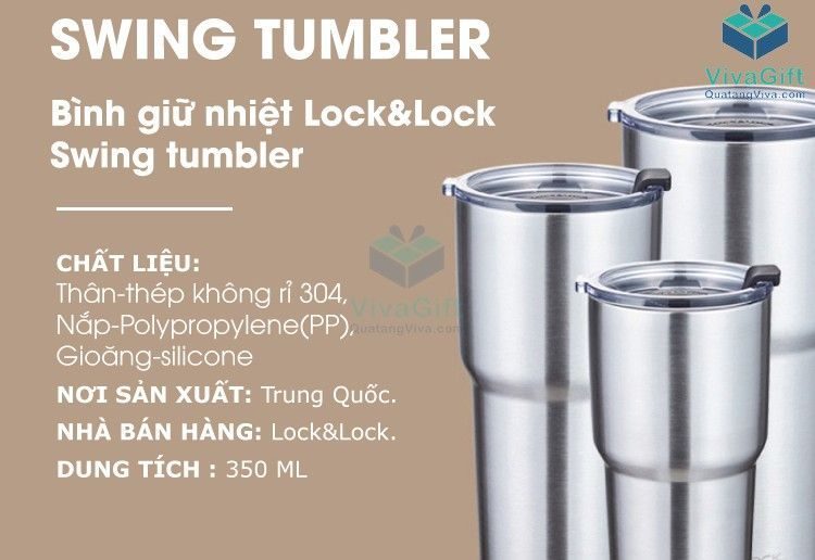 Ly Giữ Nhiệt Lock&Lock Swing Tumbler khắc tên làm quà tặng